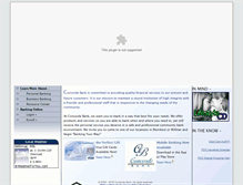 Tablet Screenshot of concordebanks.com